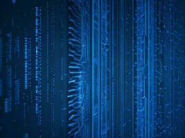 AI generated Digital Cyberspace with Particles and Digital Data Network Connections. High Speed Connection and Data Analysis Technology Digital Abstract Background Concept. 3d rendering photo