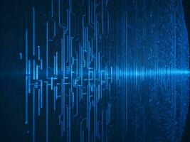 AI generated Digital Cyberspace with Particles and Digital Data Network Connections. High Speed Connection and Data Analysis Technology Digital Abstract Background Concept. 3d rendering photo