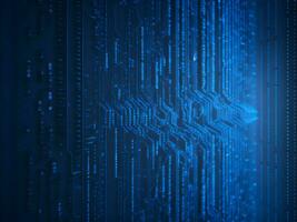AI generated Digital Cyberspace with Particles and Digital Data Network Connections. High Speed Connection and Data Analysis Technology Digital Abstract Background Concept. 3d rendering photo