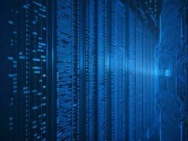 AI generated Digital Cyberspace with Particles and Digital Data Network Connections. High Speed Connection and Data Analysis Technology Digital Abstract Background Concept. 3d rendering photo