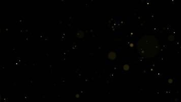 Dust particles overlay floating Glittering Particles with black background video