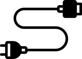 sólido icono para cableado vector