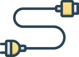 color icon for wired vector