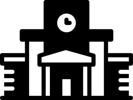 solid icon for school vector