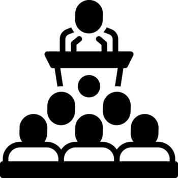 solid icon for congress vector