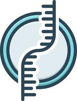 color icon for dna vector