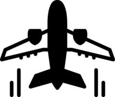 solid icon for flight vector