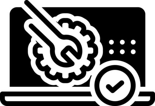 solid icon for installed vector