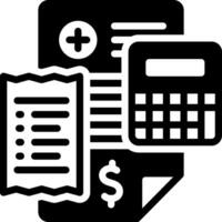 solid icon for expenses vector