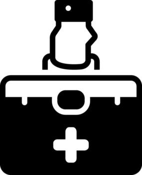 sólido icono para equipo vector