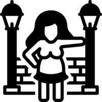 solid icon for escorts vector