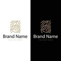 Tree Bark Logo Design Vector Simple Wood Texture Bark Illustration Symbol