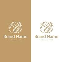 Tree Bark Logo Design Vector Simple Wood Texture Bark Illustration Symbol