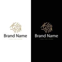 Tree Bark Logo Design Vector Simple Wood Texture Bark Illustration Symbol