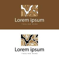 Tree Bark Logo Design Vector Simple Wood Texture Bark Illustration Symbol