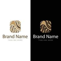 Tree Bark Logo Design Vector Simple Wood Texture Bark Illustration Symbol