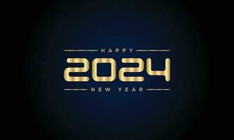 2024 Happy New Year logo design vector. trendy new year 2024 design template. vector