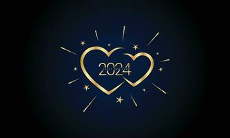 2024 Happy New Year logo design vector. trendy new year 2024 design template. vector