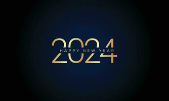 2024 Happy New Year logo design vector. trendy new year 2024 design template. vector