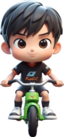 AI generated a cartoon kid riding a bike png