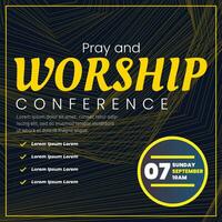 Vector Pray and Worship Conference Future Modern Abstract Background