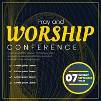 Vector Pray and Worship Conference Future Modern Abstract Background