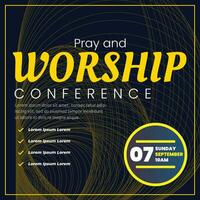 Vector Pray and Worship Conference Future Modern Abstract Background