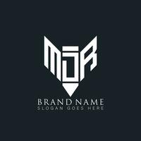 MDR abstract letter logo. MDR creative monogram initials letter logo concept. MDR Unique modern flat abstract vector letter logo design.