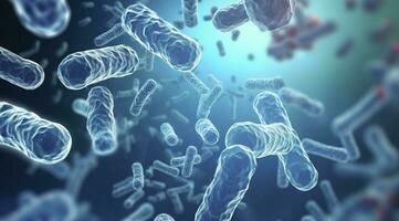 AI generated Legionella pneumophila Bacteria. Medical 3d illustration. AI Generated photo