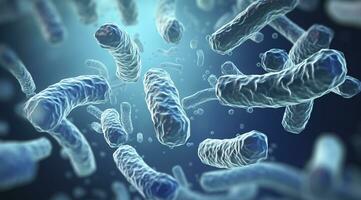 AI generated Legionella pneumophila Bacteria. Medical 3d illustration. AI Generated photo