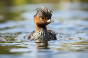 AI generated Little Grebe, Tachybaptus ruficollis. AI Generated photo