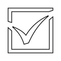 checkbox mark line icon vector illustration