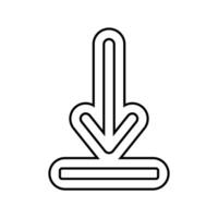 arrow pointing loading process line icon vector illustration