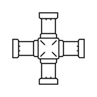 engineering pipeline line icon vector illustration
