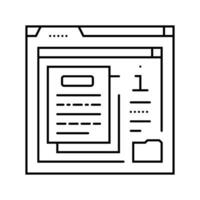 software documentation line icon vector illustration
