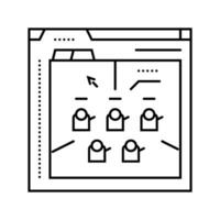 prototyping game development line icon vector illustration