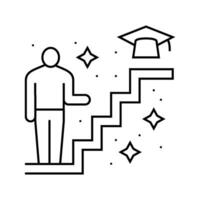 learning path online learning platform line icon vector illustration