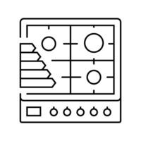 cooking energy efficient line icon vector illustration