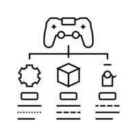 concept design game development line icon vector illustration