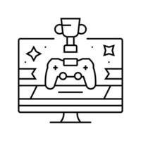 awards game development line icon vector illustration