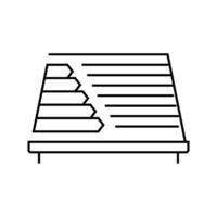 roofing energy efficient line icon vector illustration