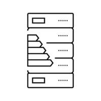 heat pump energy efficient line icon vector illustration