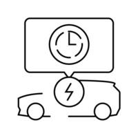 cargando hora eléctrico línea icono vector ilustración