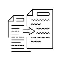 plain language technical writer line icon vector illustration