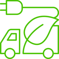 eco vänlig lastbil linje ikon symbol illustration png