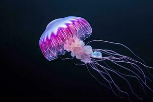 AI generated Mauve stinger purple jellyfish. AI Generated. photo