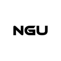 NGU Letter Logo Design, Inspiration for a Unique Identity. Modern Elegance and Creative Design. Watermark Your Success with the Striking this Logo. vector