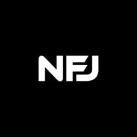 NFJ Letter Logo Design, Inspiration for a Unique Identity. Modern Elegance and Creative Design. Watermark Your Success with the Striking this Logo. vector