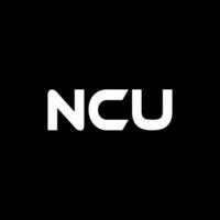 NCU Letter Logo Design, Inspiration for a Unique Identity. Modern Elegance and Creative Design. Watermark Your Success with the Striking this Logo. vector