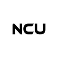 NCU Letter Logo Design, Inspiration for a Unique Identity. Modern Elegance and Creative Design. Watermark Your Success with the Striking this Logo. vector